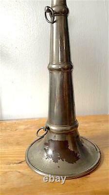 Ca. 1880 FIRE CHIEF SPEAKING HORN COll. Bill Hyland. 17 1/2 INCHES NICKEL PLATED