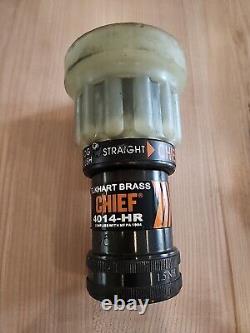 Chief Nozzle 1.5IN NST Rigid 200GPM Fire Hose Nozzle Elkhart Brass 4014-HR