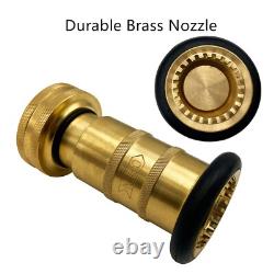 Compact Adjustable Brass Fire Hose Nozzle Suited for Firefighters & Gardeners