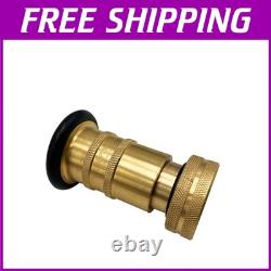 Compact Brass Fire Nozzle with Threaded Connection & Dust Suppression Features