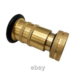 Compact Brass Fire Nozzle with Threaded Connection & Dust Suppression Features