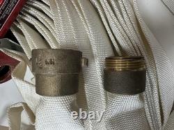 DECOMMISSIONED Fire Hose Rack Assembly with Hose, Nozzle & Cover Firefighter Dec