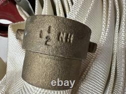 DECOMMISSIONED Fire Hose Rack Assembly with Hose, Nozzle & Cover Firefighter Dec