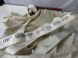 DECOMMISSIONED Fire Hose Rack Assembly with Hose, Nozzle & Cover Firefighter Dec