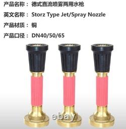 DN40 Brass Storz Type Jet Spray Fire Nozzle