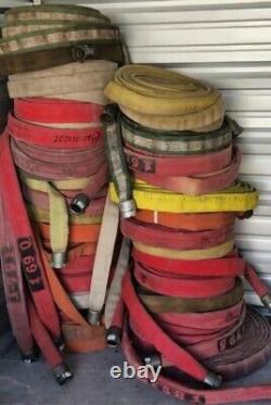 Decommissioned Fire Hoses - varying lengths, colors, and width for projects GUC