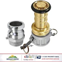 Durable 2 Inch Brass Fire Nozzle for Garden, Greenhouse, and Dust Suppression