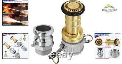 Durable 2 Inch Brass Fire Nozzle for Garden, Greenhouse, and Dust Suppression