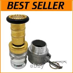 Durable 2-Inch Fire Hose Nozzle with Adjustable Spray for Firefighting and Ga