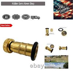 Durable Brass Fire Hose Nozzle Adjustable Spray Size, 1.5 NH/NST Fitment