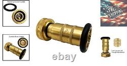 Durable Brass Fire Hose Nozzle Adjustable Spray Size, 1.5 NH/NST Fitment