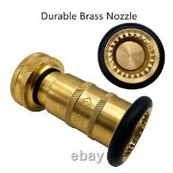 Durable Brass Fire Hose Nozzle Adjustable Spray Size, 1.5 NH/NST Fitment