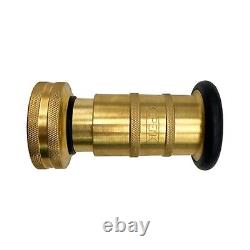 Durable Brass Fire Hose Nozzle Adjustable Spray Size, 1.5 NH/NST Fitment