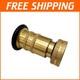 Durable Brass Fire Hose Nozzle With Adjustable Spray For 1.5 Npt Connections