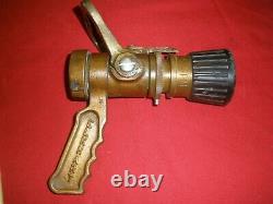 ELKHART vintage solid brass fire hose nozel/gun. 95 gpm. Nice