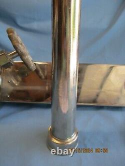 Early 1900's Nickel-Plated Fire Hose Nozzle withhose rack/standpipe/valve good con
