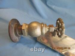Early 1900's Nickel-Plated Fire Hose Nozzle withhose rack/standpipe/valve good con