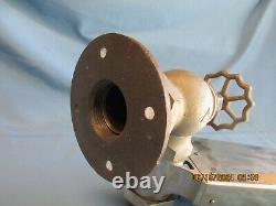 Early 1900's Nickel-Plated Fire Hose Nozzle withhose rack/standpipe/valve good con