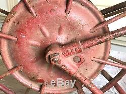 Early Antique Wirth & Knox Co. Fire Hose Reel Red