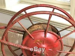 Early Antique Wirth & Knox Co. Fire Hose Reel Red