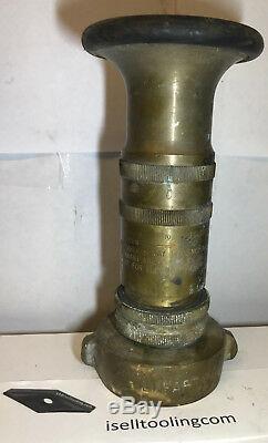 Early Brass Elkhart Fire Fighting Hose Nozzle Tip Firefighter Fireman 205-B