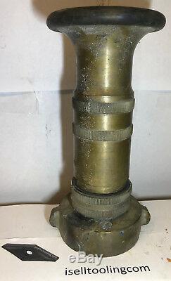 Early Brass Elkhart Fire Fighting Hose Nozzle Tip Firefighter Fireman 205-B