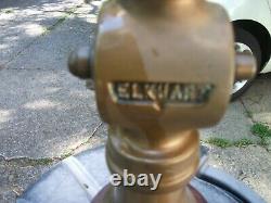 Elkhart 13 Inch Vintage Brass Fire Hose Nozzle. With Handle