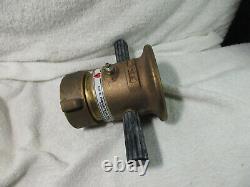 Elkhart AA Brass Industrial Fire Hose Nozzle, 2-1/2 Constant Flow, SS/Fog master