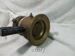 Elkhart AA Brass Industrial Fire Hose Nozzle, 2-1/2 Constant Flow, SS/Fog master