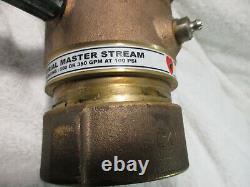 Elkhart AA Brass Industrial Fire Hose Nozzle, 2-1/2 Constant Flow, SS/Fog master
