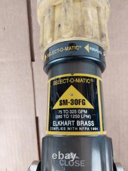 Elkhart Brass 1.5 NH Fire Fighting Fog Nozzle Select-O-Matic SM30FG 75-325gpm