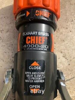 Elkhart Brass Chief 4000-20 Fire Hose Nozzle Fog Straight Stream 1 1/2 250GPM