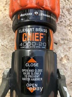 Elkhart Brass Chief 4000-20 Fire Hose Nozzle Fog Straight Stream 1 1/2 250 GPM