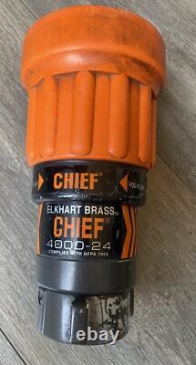 Elkhart Brass Chief Nozzle 4000-24 Fair Condition Loose Collar Sold As Is