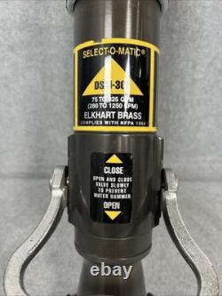 Elkhart Brass DSM-30F Select-O-Matic Pistol Grip 1964 Fire Hose Nozzle 3 NH 4
