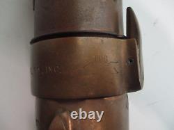 Elkhart Brass Fire Hose Nozzle 3 x 14 Fog Straight Stream VINTAGE Large