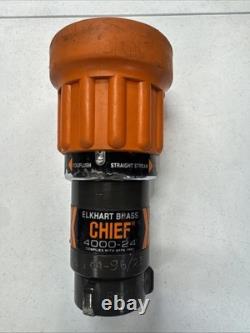 Elkhart Brass Fire Hose Nozzle Chief NH Thread 1 1/2 Fireman Firefighters