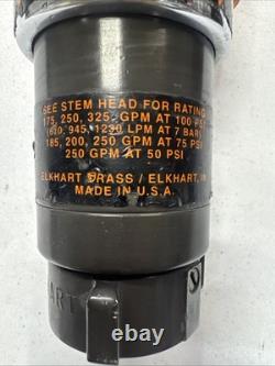 Elkhart Brass Fire Hose Nozzle Chief NH Thread 1 1/2 Fireman Firefighters