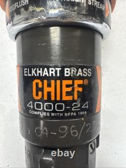 Elkhart Brass Fire Hose Nozzle Chief NH Thread 1 1/2 Fireman Firefighters