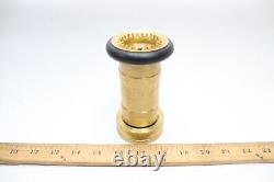 Elkhart Brass Fire Hose Nozzle NH Thread Type 95 Gpm Flow Rate Black Bumper