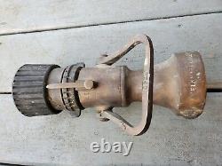 Elkhart Brass Manufacturing Fire Nozzle Vintage Solid Heavy