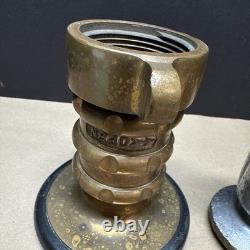 Elkhart Brass Mfg Co Fire Nozzle Vintage Almost 4 Lbs + Bonus Nozzle