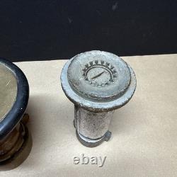 Elkhart Brass Mfg Co Fire Nozzle Vintage Almost 4 Lbs + Bonus Nozzle