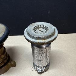 Elkhart Brass Mfg Co Fire Nozzle Vintage Almost 4 Lbs + Bonus Nozzle