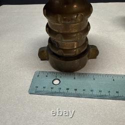 Elkhart Brass Mfg Co Fire Nozzle Vintage Almost 4 Lbs + Bonus Nozzle