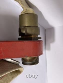 Elkhart Brass Mfg S-41 Fire Rescue Hose Rack W 50' Hose & Nozzle 1966 Vintage