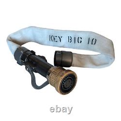 Elkhart Brass Select-O-Matic Fire Nozzle 400 GPM SM-10-F & Key Big 10 Hose