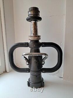 Elkhart ENG 2 Fire Nozzle 4 1/8 Brass Playpipe Ladder Hook Arkon Used