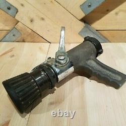 Elkhart Fire Hose Nozzle 2 Inlet w Adjustable Tip 40 to 125 GPM Swanky Barn