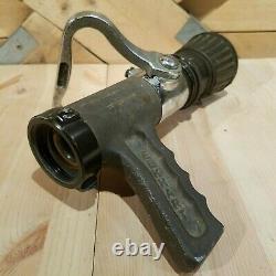 Elkhart Fire Hose Nozzle 2 Inlet w Adjustable Tip 40 to 125 GPM Swanky Barn